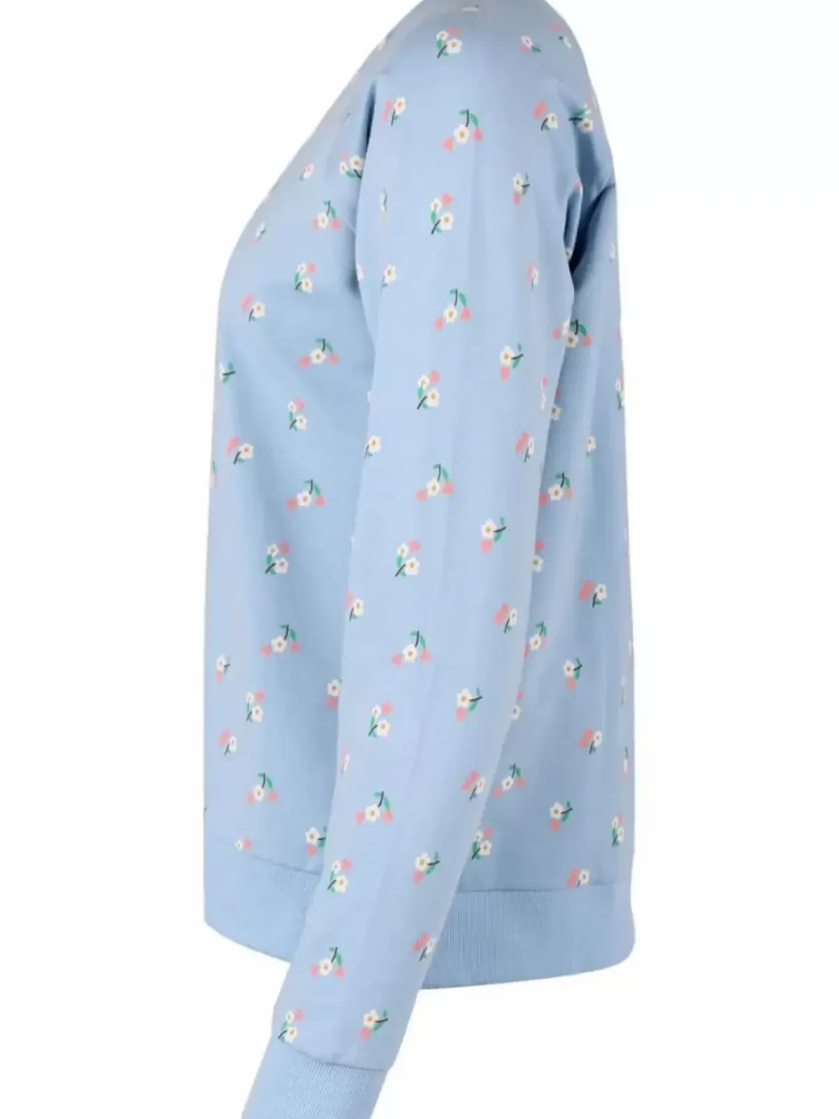 Danefæ Sweatshirts>Organic - Daneklausen Sweat Pastel Blue Mini Flower