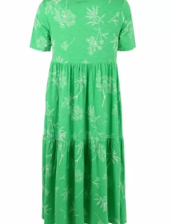 Danefæ Kleider>Organic - Danemarkise Slub Jersey Dress Spring Green Hemlock