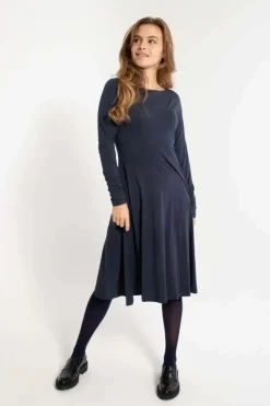 Danefæ Kleider>Organic - Danesigrid Viscose Dress Dk Navy