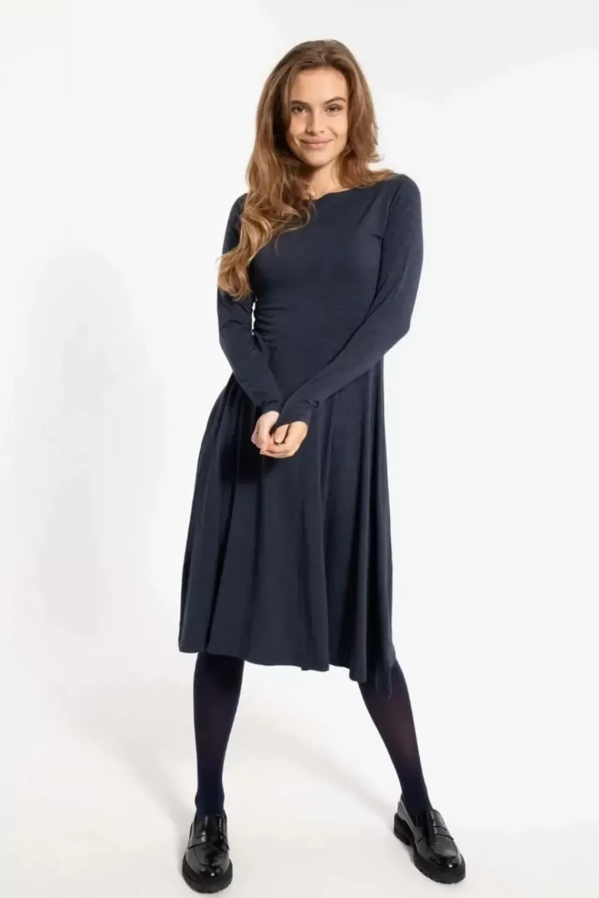 Danefæ Kleider>Organic - Danesigrid Viscose Dress Dk Navy