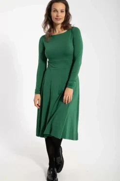 Danefæ Kleider>Organic - Danesigrid Viscose Dress Warm Khaki