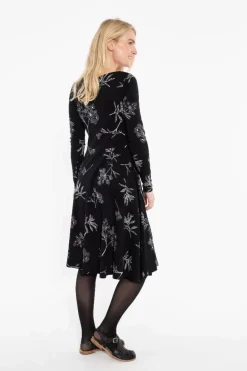 Danefæ Kleider>Organic - Danesigrid Viscose Slub Dress Black Hemlock