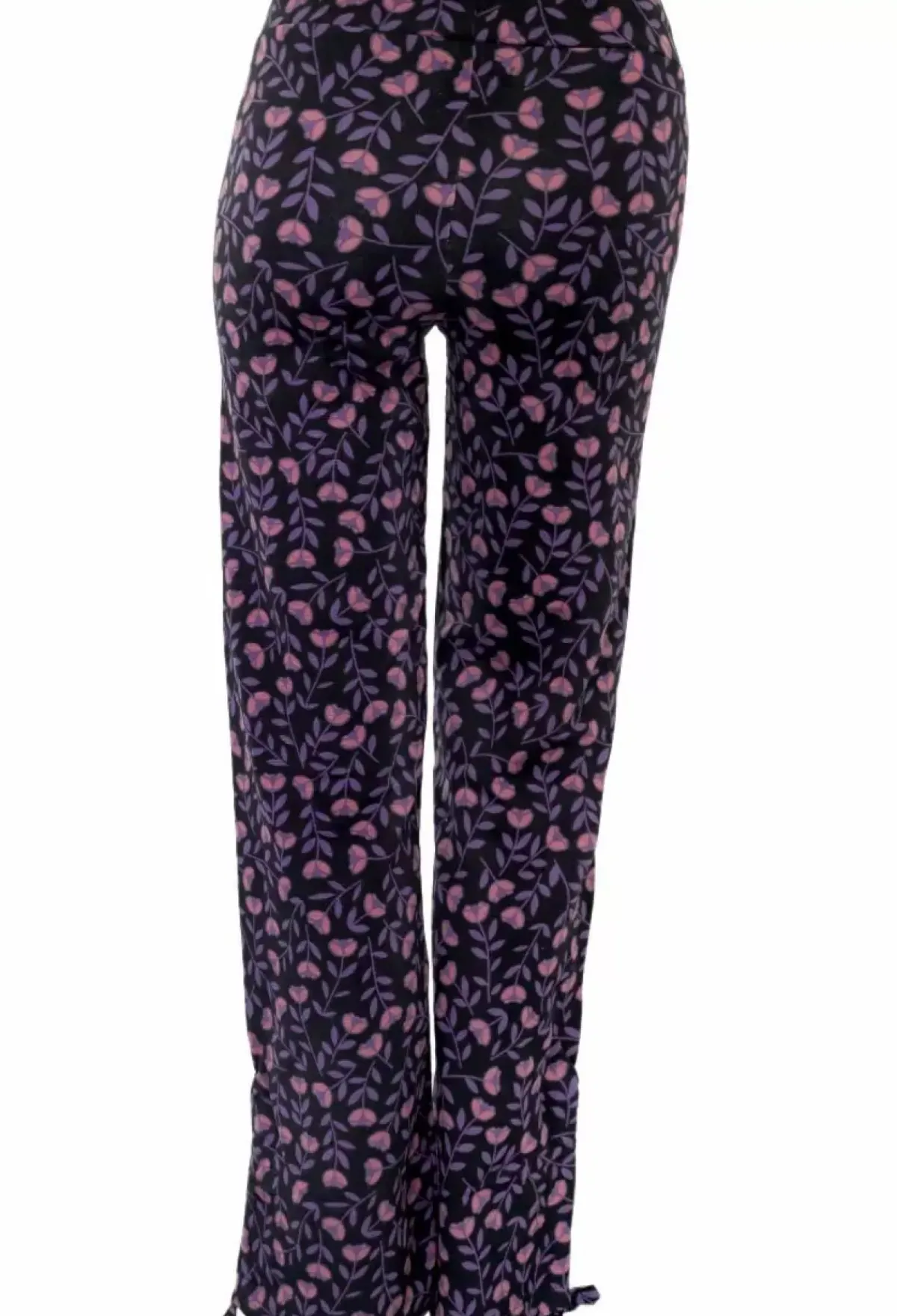 Danefæ Hosen>Organic - Danodense Pants Black Mauve/Grey Mauve Fleurie