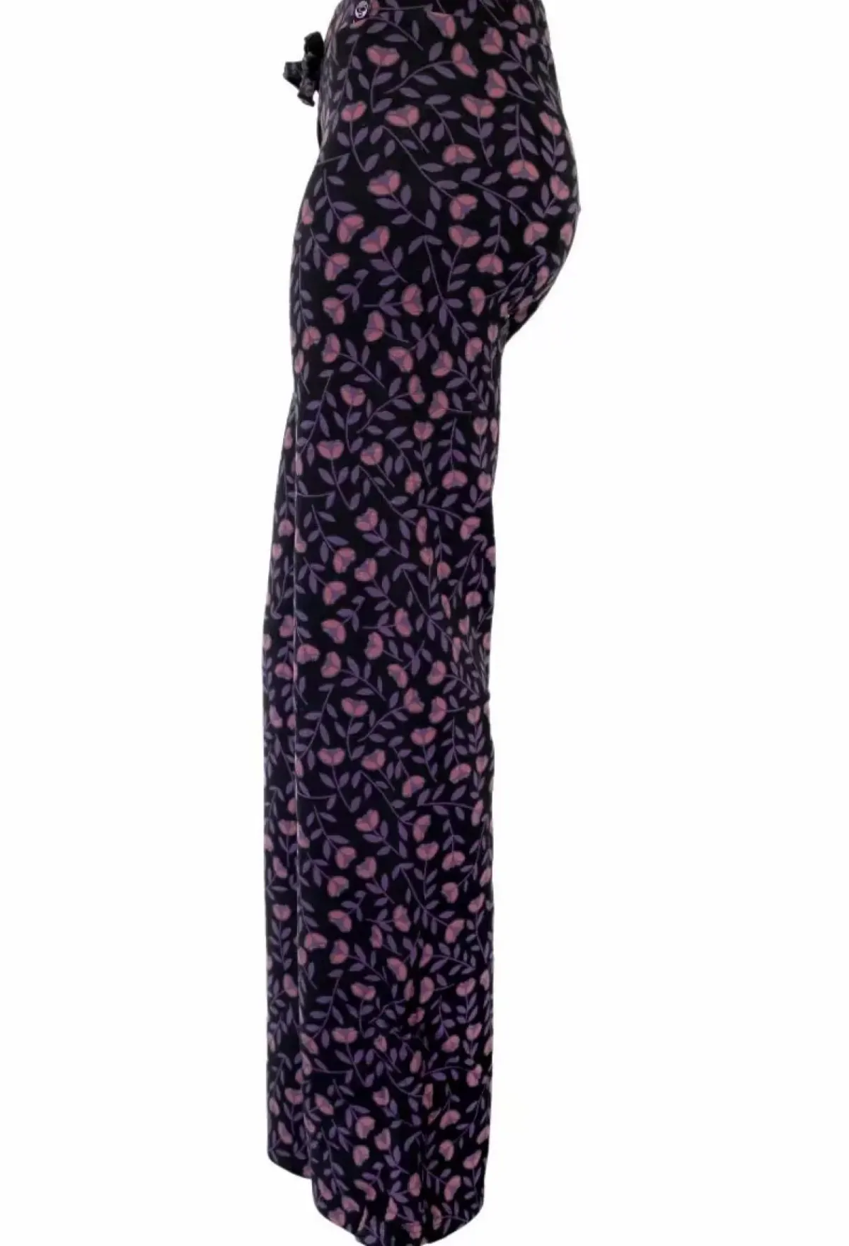 Danefæ Hosen>Organic - Danodense Pants Black Mauve/Grey Mauve Fleurie