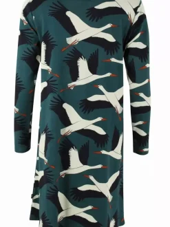 Danefæ Kleider>Organic - Danolivia Interlock Dress Dark Duck Stork