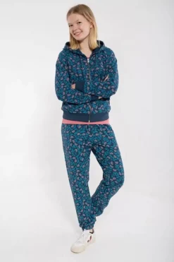 Danefæ Hosen>Organic - Kondi Sweatpants Dusty Blue Fleurie