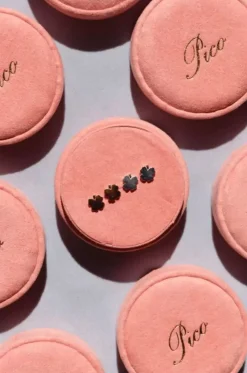 Danefæ Schmuck>Pico Cph Lucky Clover Stud Guldbelagt