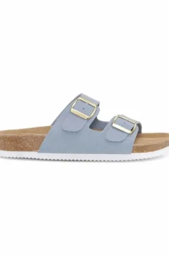 Danefæ Sandalen>Rugged Gear Bio Two Strap Light Blue Gold