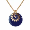 Danefæ Schmuck>Scherning Bloom Halskaede Ultramarine/Guldbelagt