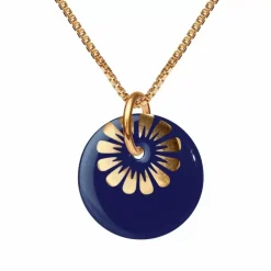 Danefæ Schmuck>Scherning Bloom Halskaede Ultramarine/Guldbelagt