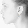 Danefæ Schmuck>Scherning Flora Oreringe Stor Ultramarine