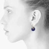Danefæ Schmuck>Scherning Flora Oreringe Stor Ultramarine/Guldbelagt