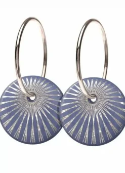 Danefæ Schmuck>Scherning Splash Oreringe Lavender/Solvfarvet