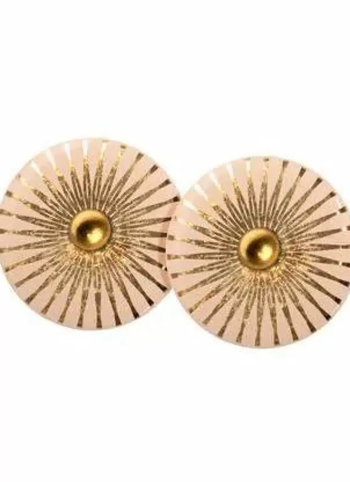 Danefæ Schmuck>Scherning Splash Orestikker Nude/Guldbelagt