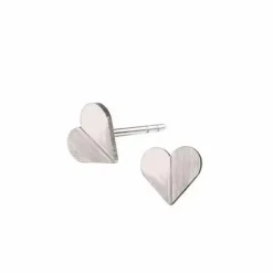 Danefæ Schmuck>Scherning Tiny Heart Orestikker Solvfarvet