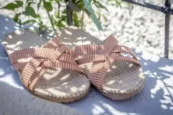 Danefæ Sandalen>Shangies Women Orange Stripes