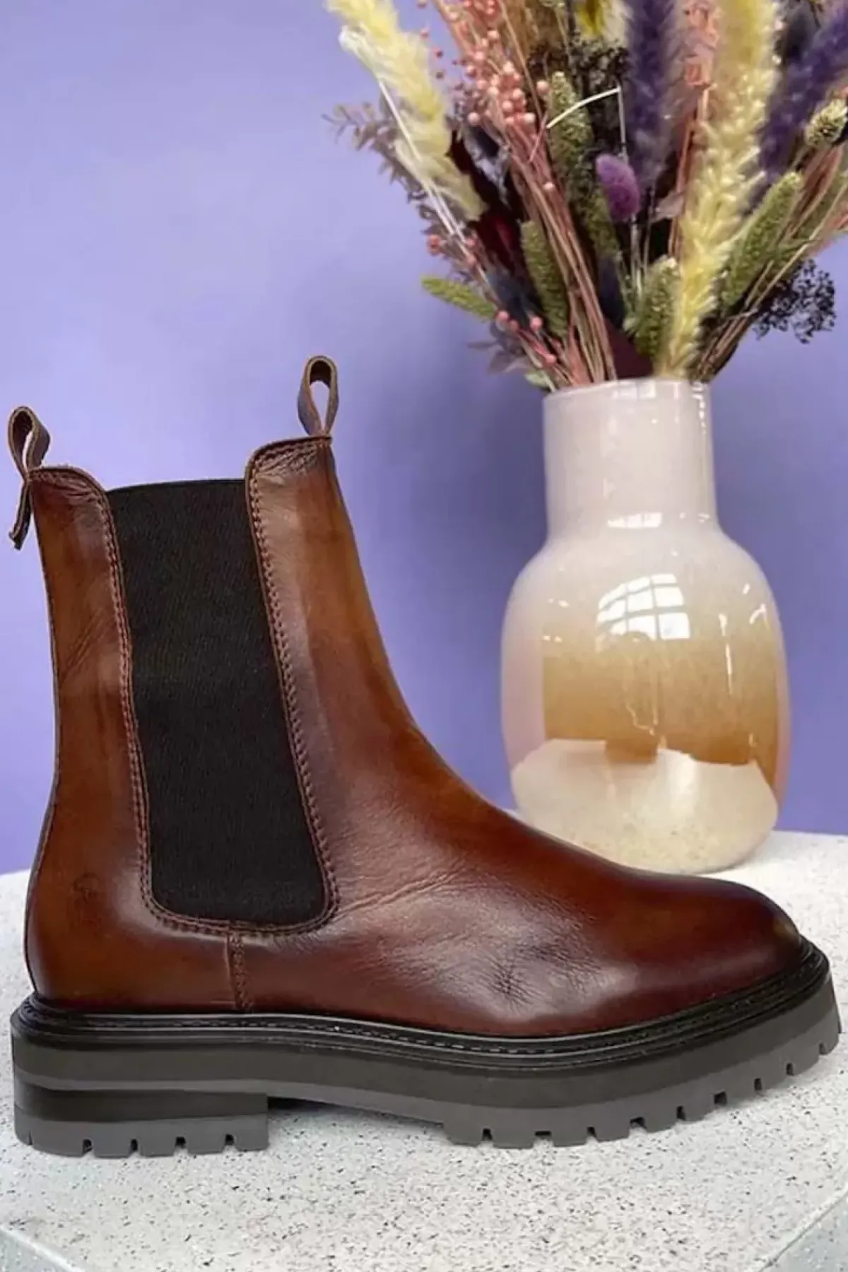 Danefæ Stiefel>Shoedesign Cph Cale Sea Brandy Antique