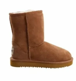 Danefæ Winter-Bademäntel>Short Sheepskin Boots Chestnut