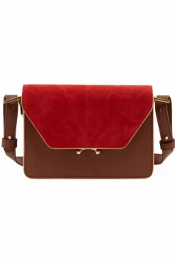 Danefæ Taschen>Sticky Lemon Shoulder Bag Colore Faded Burgundy/Poppy Red