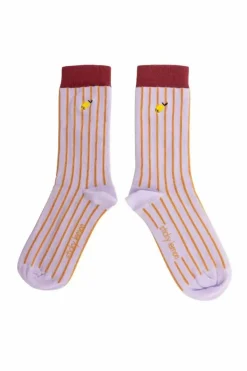 Danefæ Socken Und Strümpfe>Sticky Lemon Socks Stripes Hazy Lilac