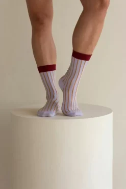 Danefæ Socken Und Strümpfe>Sticky Lemon Socks Stripes Hazy Lilac