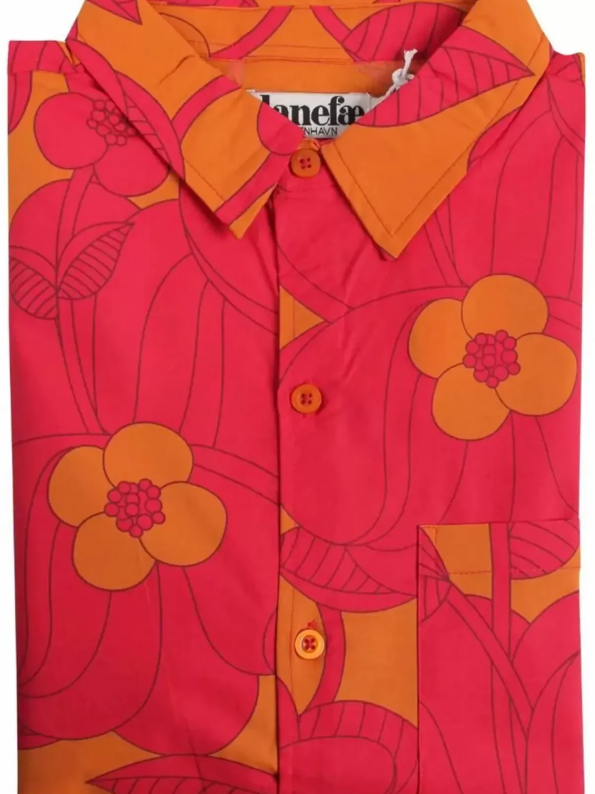 Danefæ Hemden>Tikifar Shirt Honey/Dk Fuchsia Bloom Boom