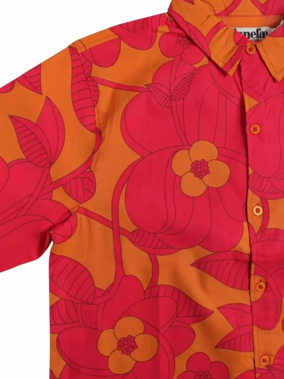 Danefæ Hemden>Tikifar Shirt Honey/Dk Fuchsia Bloom Boom