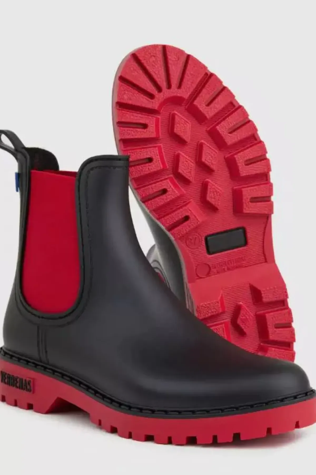 Danefæ Gummistiefel>Verbenas Gaudi Mate Negro/Rojo