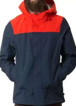 Danefæ Regenjacken>Viksoe Rain Navy/Lovely Orange