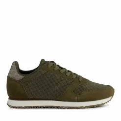 Danefæ Sneakers>Woden Ydun Suede Mesh Ii Dark Olive
