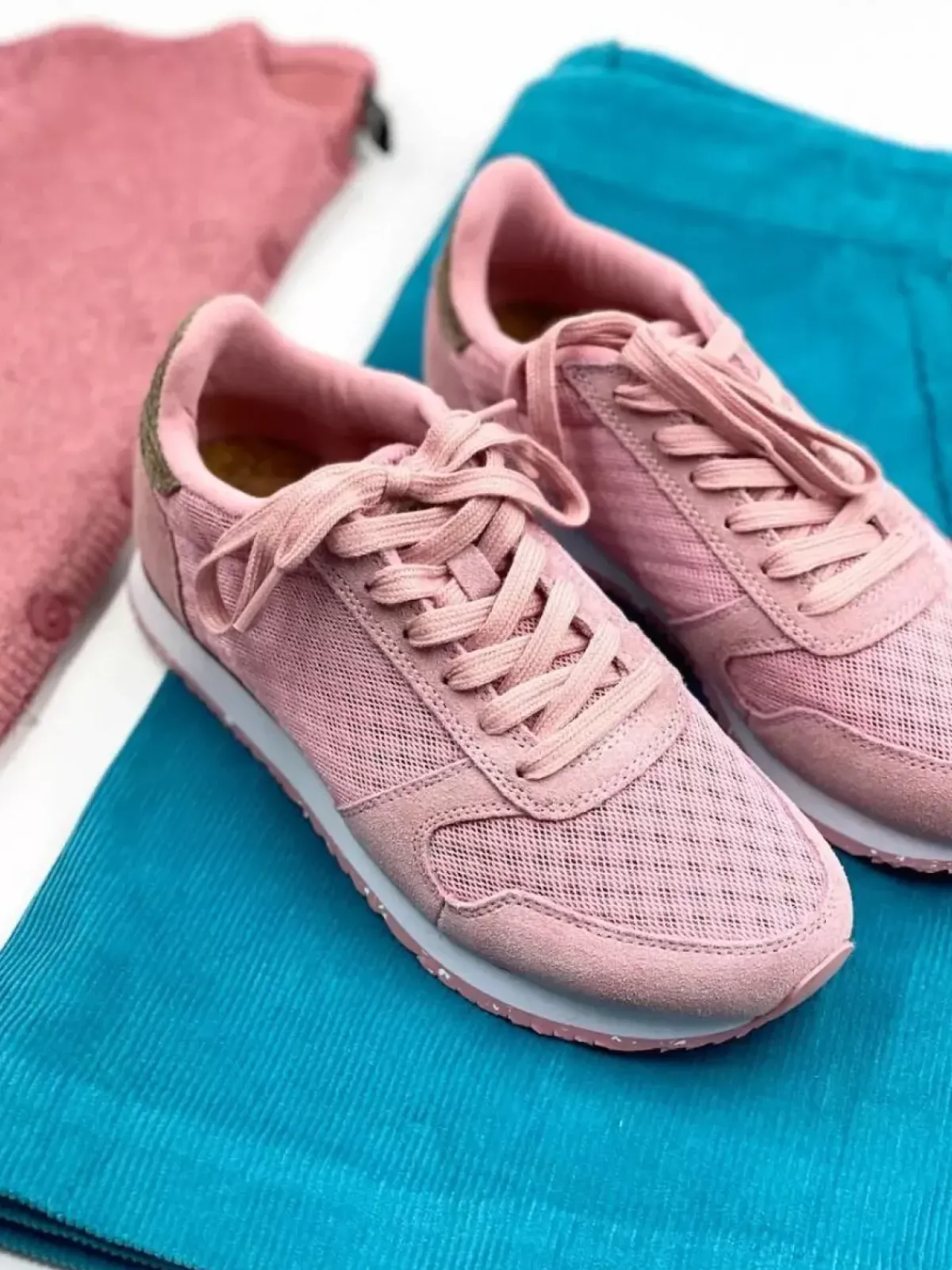 Danefæ Sneakers>Woden Ydun Suede Mesh Ii Soft Pink