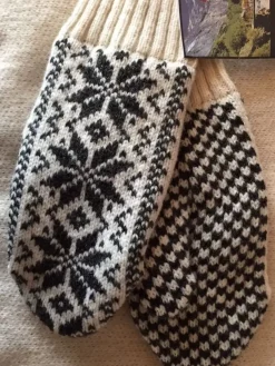 Danefæ Handschuhe>Woolwear Norsk Uldvanter White