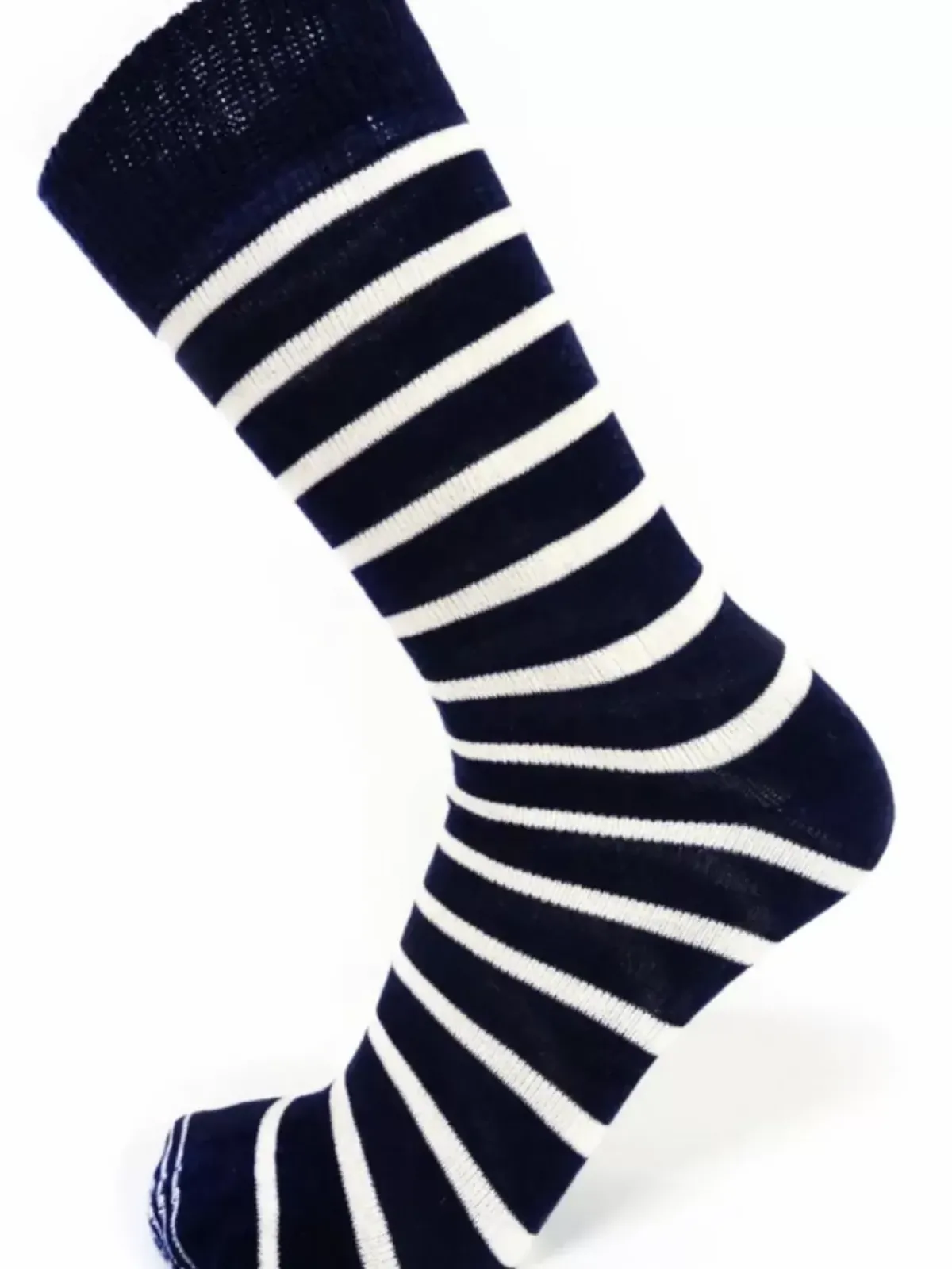 Danefæ Socken Und Strümpfe>Woolwear Uldsokker Dressed Navy/White Stripes Nr.26