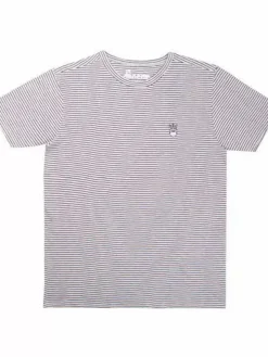 Danefæ T-Shirts>Mande Tee Navy/Milk Embroidery Erik