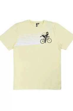Danefæ T-Shirts>Mande Tee Pale Yellow Veloviking Tdf